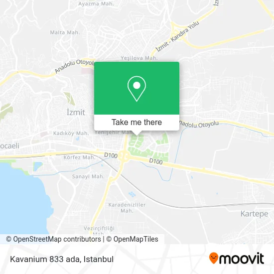 Kavanium 833 ada map