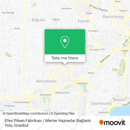 Efes Pilsen Fabrikası / Merter Haznedar Bağlantı Yolu map