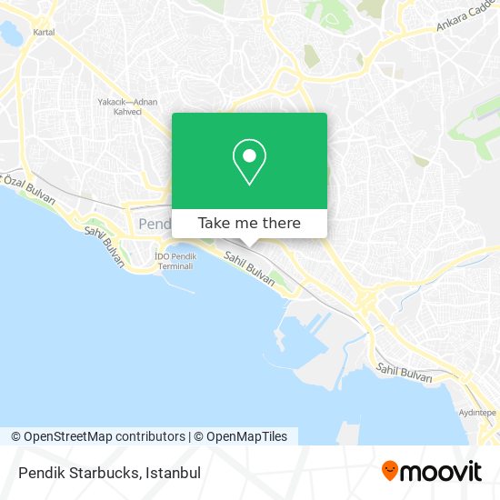 Pendik Starbucks map