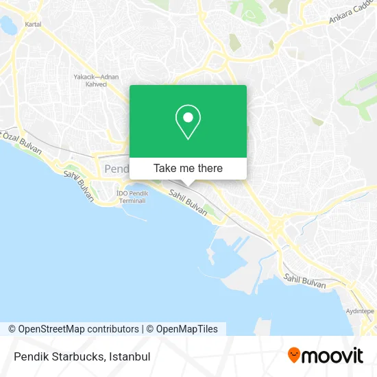 Pendik Starbucks map