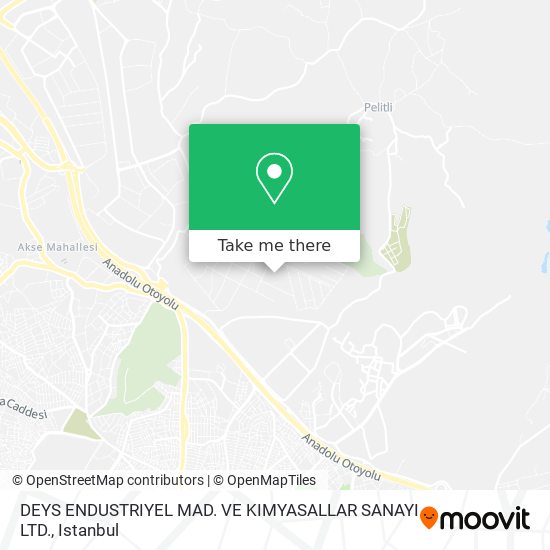 DEYS ENDUSTRIYEL MAD. VE KIMYASALLAR SANAYI LTD. map