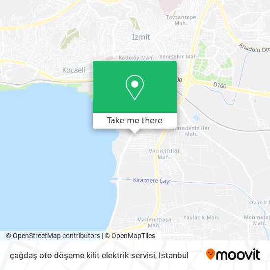 çağdaş oto döşeme kilit elektrik servisi map