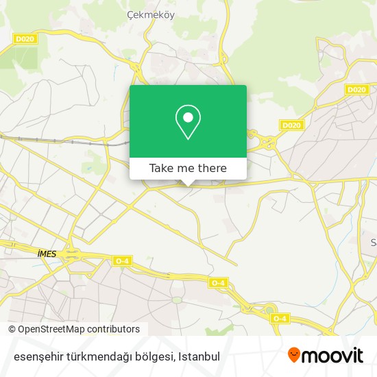esenşehir türkmendağı bölgesi map