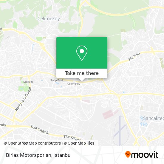 how to get to birlas motorsporlari in sancaktepe by bus metro train or cable car