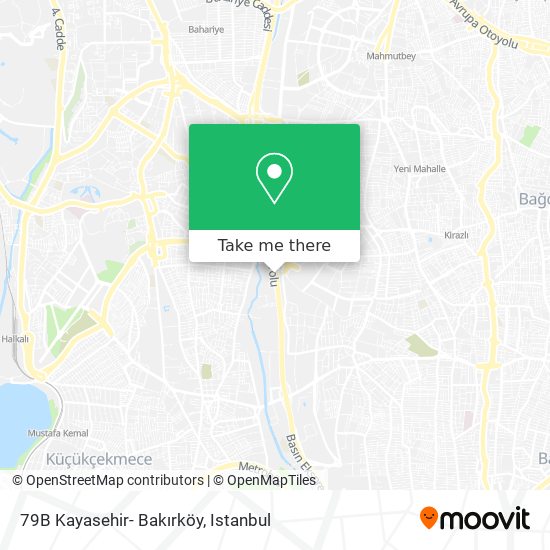 79B Kayasehir- Bakırköy map