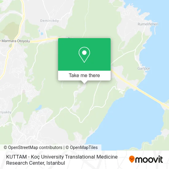 KUTTAM - Koç University Translational Medicine Research Center map