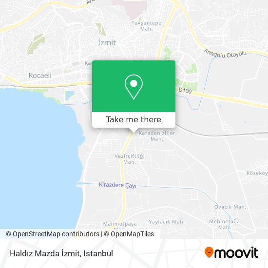 Haldız Mazda İzmit map