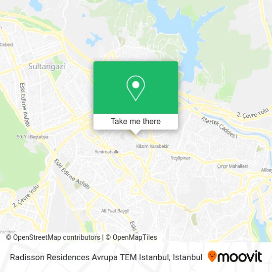 Radisson Residences Avrupa TEM Istanbul map