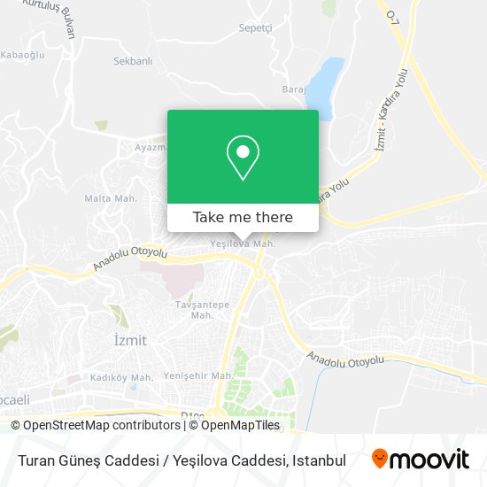 Turan Güneş Caddesi / Yeşilova Caddesi map