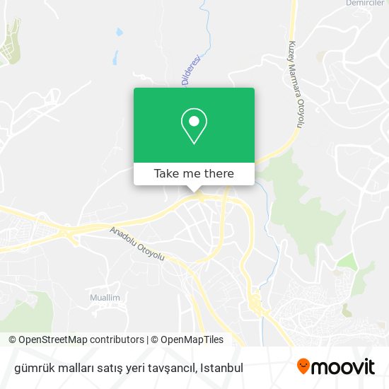 gümrük malları satış yeri tavşancıl map