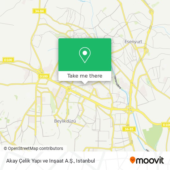 Akay Çelik Yapı ve Inşaat A.Ş. map