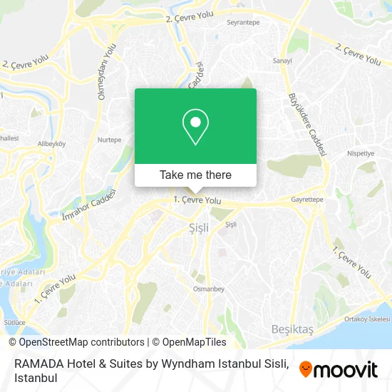 RAMADA Hotel & Suites by Wyndham Istanbul Sisli map