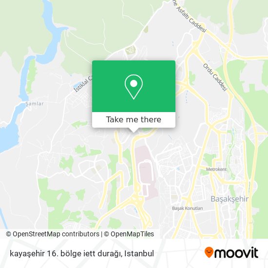 kayaşehir 16. bölge iett durağı map