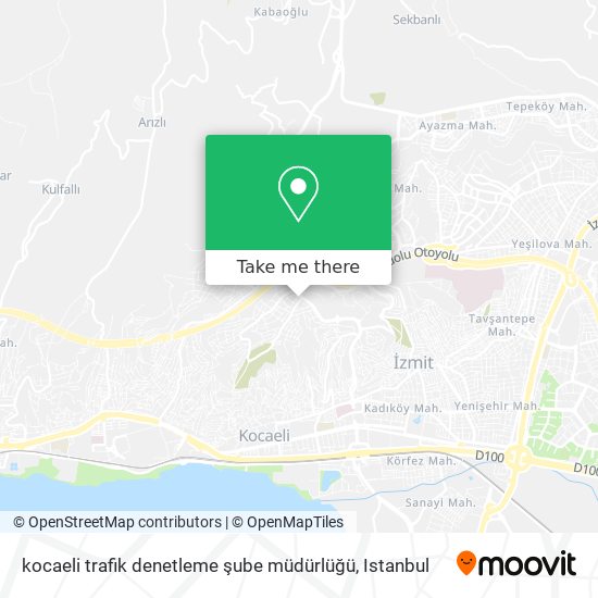 kocaeli trafik denetleme şube müdürlüğü map