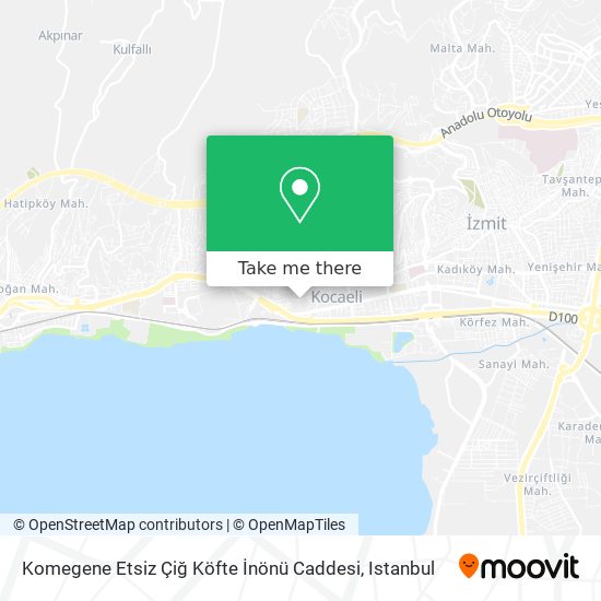 Komegene Etsiz Çiğ Köfte İnönü Caddesi map