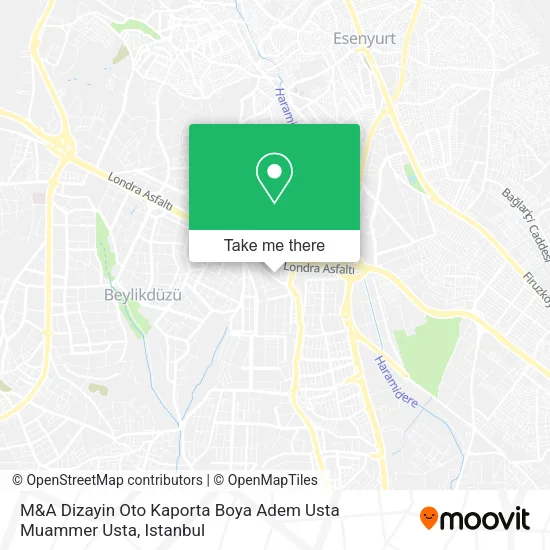 M&A Dizayin Oto Kaporta Boya Adem Usta Muammer Usta map