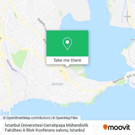 how to get to istanbul universitesi cerrahpasa muhendislik fakultesi a blok konferans salonu in avcilar by bus cable car or train