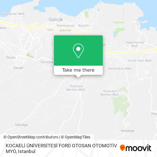 KOCAELİ ÜNİVERSİTESİ FORD OTOSAN OTOMOTİV MYO map
