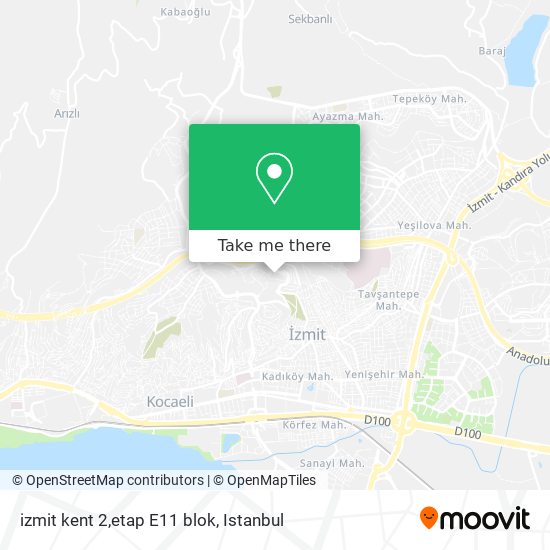 izmit  kent 2,etap E11 blok map