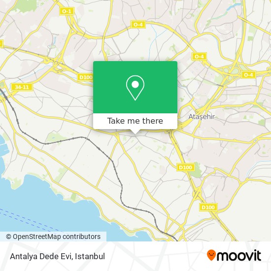 Antalya Dede Evi map