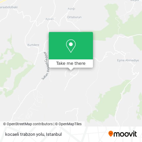 kocaeli trabzon yolu map