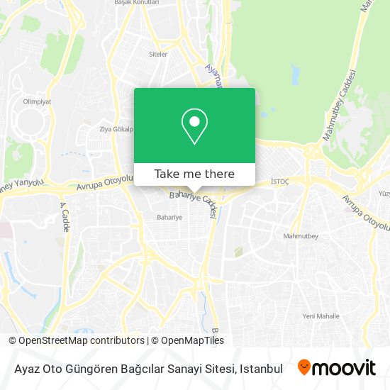 Ayaz Oto Güngören Bağcılar Sanayi Sitesi map
