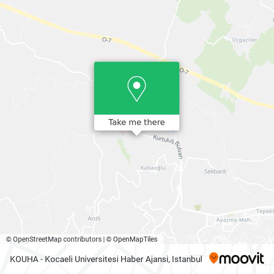 KOUHA - Kocaeli Universitesi Haber Ajansi map