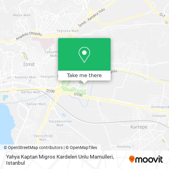 Yahya Kaptan Migros Kardelen Unlu Mamulleri map