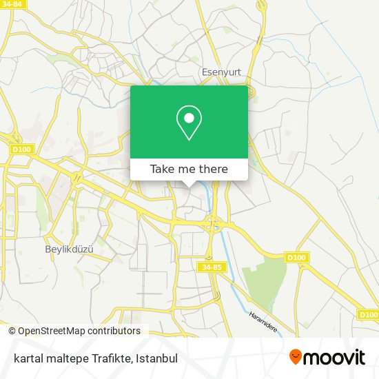 kartal maltepe Trafikte map