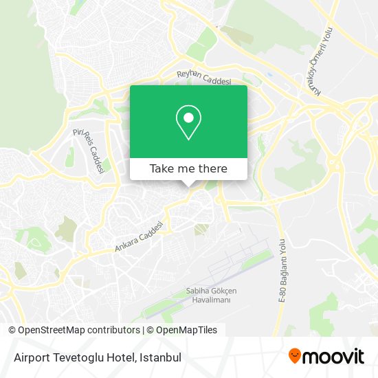 Airport Tevetoglu Hotel map