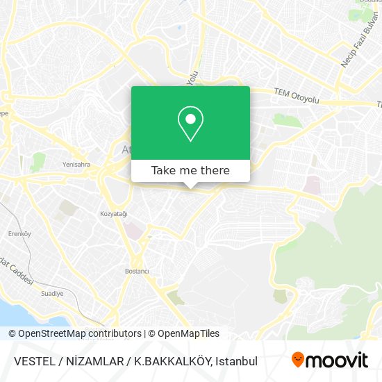 VESTEL / NİZAMLAR / K.BAKKALKÖY map