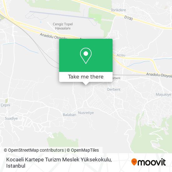 Kocaeli Kartepe Turizm Meslek Yüksekokulu map