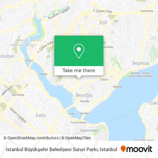 İstanbul Büyükşehir Belediyesi Sururi Parkı map