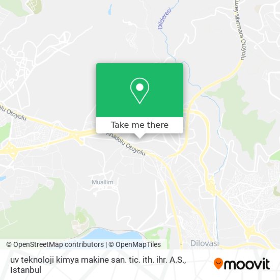 uv teknoloji kimya makine san. tic. ith. ihr. A.S. map