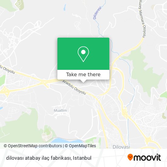 dilovası atabay ilaç fabrikası map