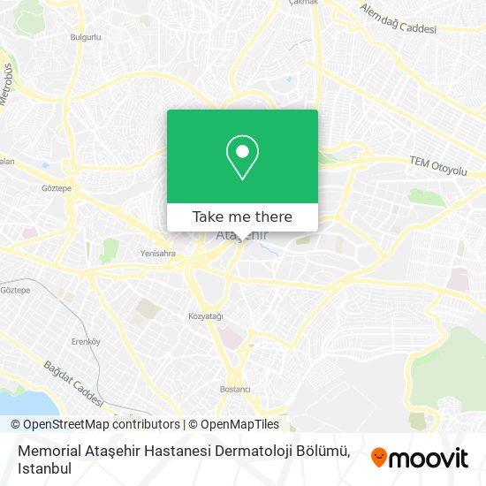 Memorial Ataşehir Hastanesi Dermatoloji Bölümü map