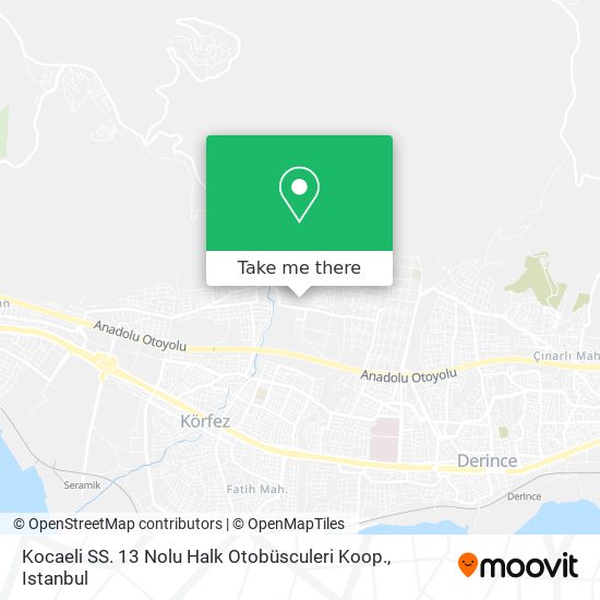Kocaeli SS. 13 Nolu Halk Otobüsculeri Koop. map