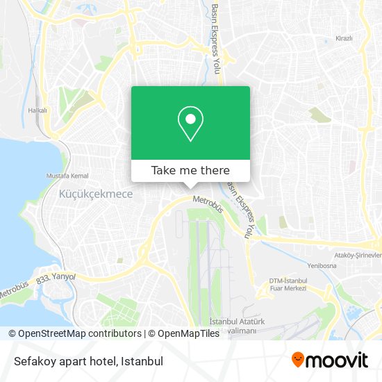 Sefakoy apart hotel map