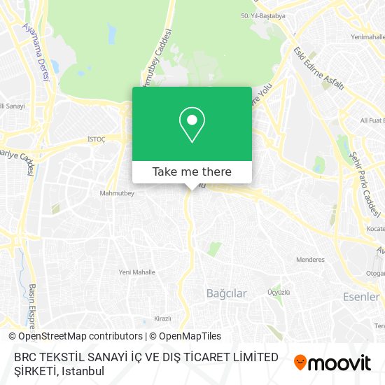 BRC TEKSTİL SANAYİ İÇ VE DIŞ TİCARET LİMİTED ŞİRKETİ map