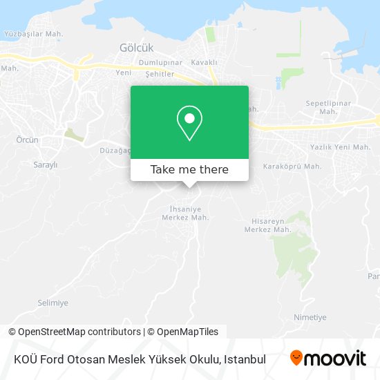 KOÜ Ford Otosan Meslek Yüksek Okulu map