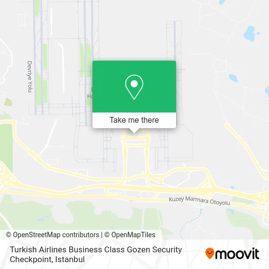 Turkish Airlines Business Class Gozen Security Checkpoint map