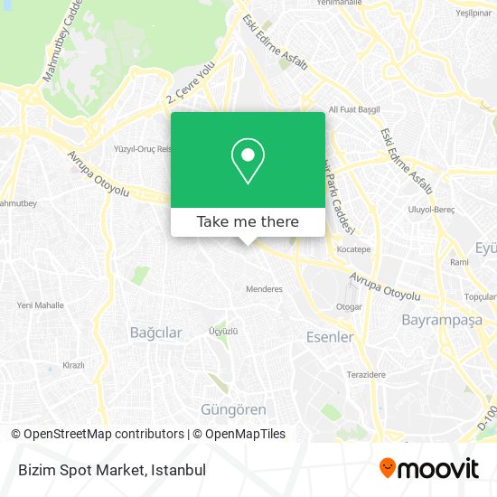 Bizim Spot Market map