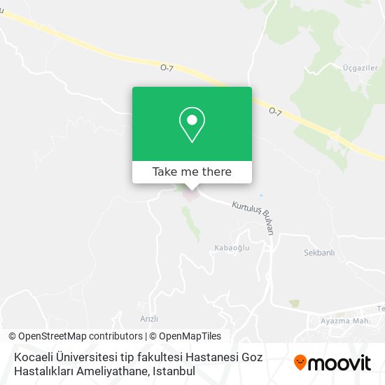 Kocaeli Üniversitesi tip fakultesi Hastanesi Goz Hastalıkları Ameliyathane map