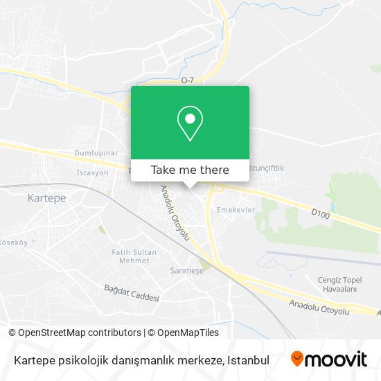 Kartepe psikolojik danışmanlık merkeze map