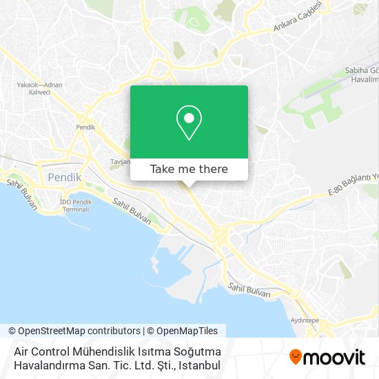 Air Control Mühendislik Isıtma Soğutma Havalandırma San. Tic. Ltd. Şti. map