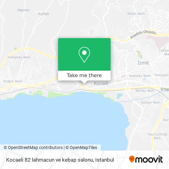 Kocaeli 82 lahmacun ve kebap salonu map
