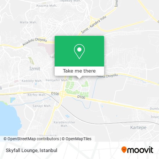 how to get to skyfall lounge in kocaeli merkezi by bus or cable car