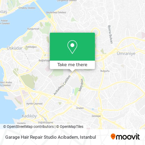 Garage Hair Repair Studio Acibadem map