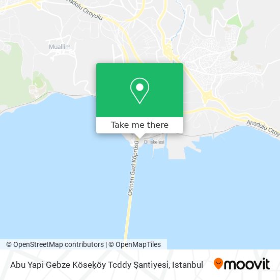 Abu Yapi Gebze Köseķöy Tcddy Şanti̇yesi̇ map