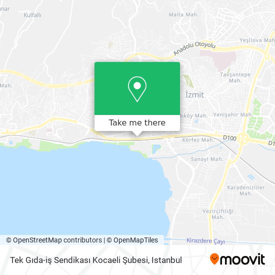 Tek Gıda-iş Sendikası Kocaeli Şubesi map